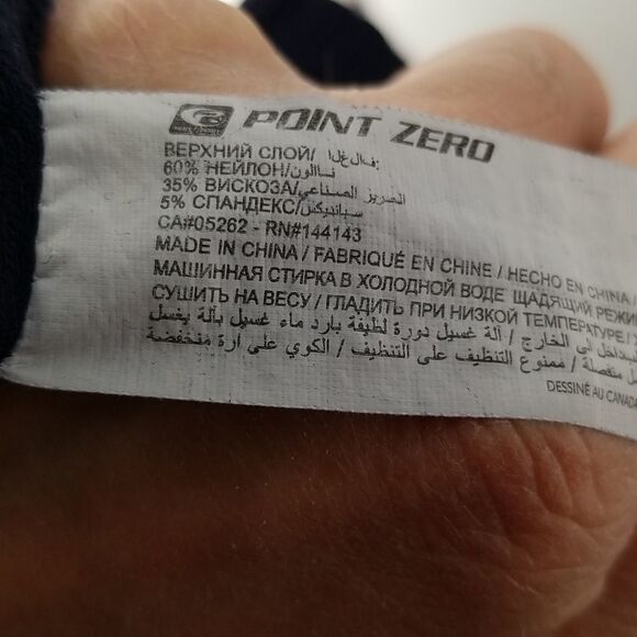 Point Zero Pants Women's USA 6 Leggings Skinny Purple Stripped Pull On Yoga - Picture 16 of 16